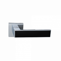 Ручка цинковая на тонком квадратном основании ABRISS R50.120 CP/MBP (Хром/Чёрный матовый)