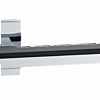 Ручка цинковая на тонком квадратном основании ABRISS R50.122 CP/MBP (Хром/Чёрный матовый)