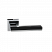 Ручка цинковая на тонком квадратном основании ABRISS R50.122 CP/MBP (Хром/Чёрный матовый)