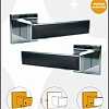 Ручка цинковая на тонком квадратном основании ABRISS R50.120 CP/MBP (Хром/Чёрный матовый)